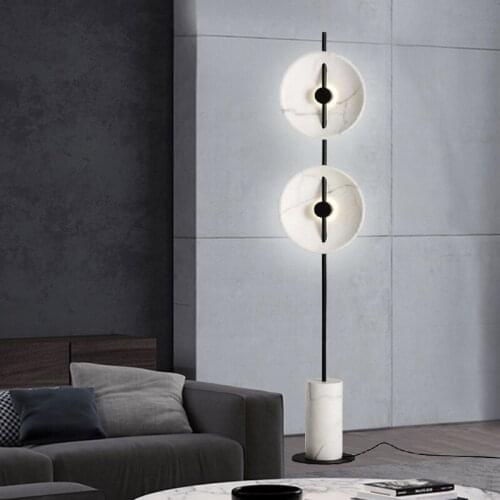 Europe Villa Personality Light Luxurious Marble Floor Lamp Originality Exhibition Room Model Between Senior Office Arts Lamp