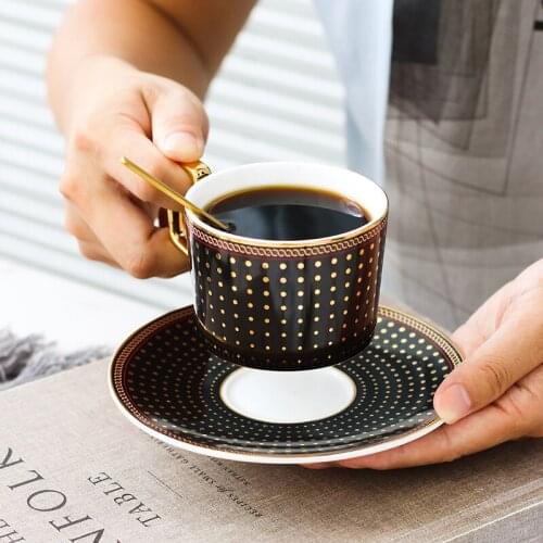 European Ceramic Phnom Penh Coffee Cup And Saucer Set English Afternoon Teaware Cafe Drinkware