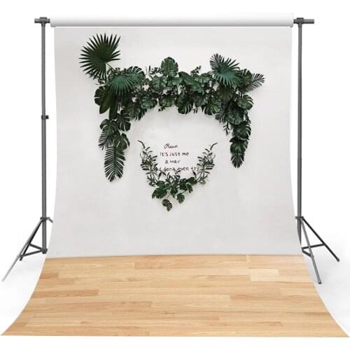 Avezano Photography Backgrounds Green Plants Wooden Floor Backdrops For Photo Studio Photocall Photozone Decoration Wallpaper