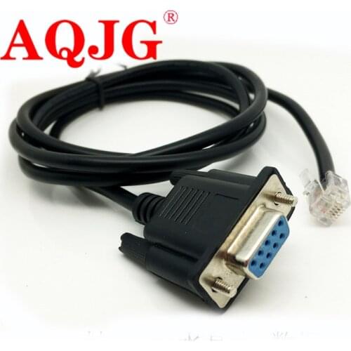 Customized rs232 db9 to rj11 rs232 to rj12 rj9 rj25 rj45 serial cable DB9 female to RJ11 4p4c Cables 1M