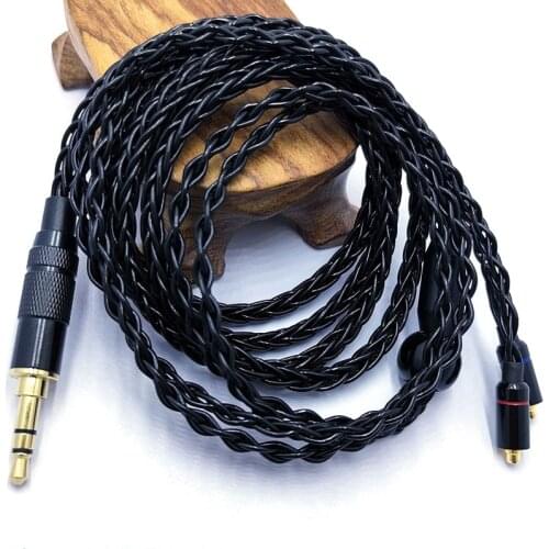 RY-C1 1.2m DIY Replacement Mmcx Cable 3.5mm Silver plated Upgraded 8 core wire cable For RY4S plus mmcx earphone cable