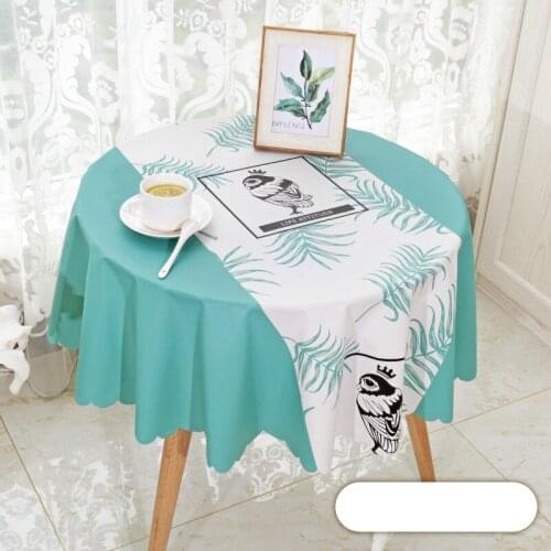 PVC Tablecloth Round Hotel Party Wedding Table Cloth Oilproof Waterproof Table Cover Lovely Owl Printed Pink GreenTablecloths