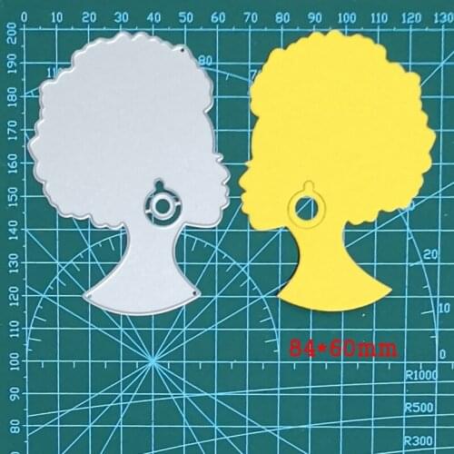 Cool Girl Exploding Hair Metal Cutting Die for DIY Scrapbooking Album Paper Festival Card Decor Craft Embossing Die Cuts2021 New