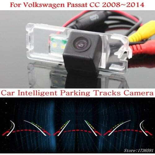 Lyudmila Car Intelligent Parking Tracks Camera FOR Volkswagen Passat CC 2008~2014 Reverse Rear View Camera HD CCD Night Vision