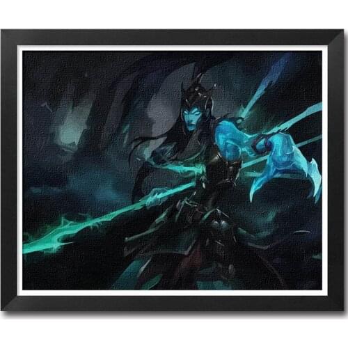 MaHuaf-A1360 LOL Game Artwork painting by numbers on canvas DIY oil hand-painted framed wall picture for living room home decor