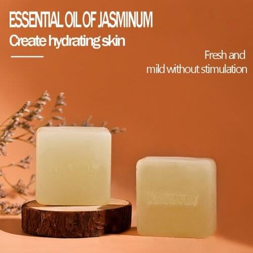 Jasmine Essential Oil Handmade Soap Oily Skin Acne Pimples Black Head Pores Repair Natural GreasClean Antioxidant Bath Gentle