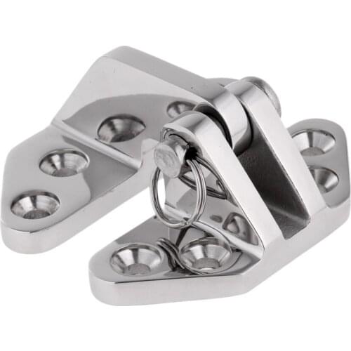 Pack of 2 Pieces Heavy Duty Marine Grade 316 Stainless Steel Boat Hatch Locker Hinge with Removable Pin 6.9 x 6.5 x 3 cm
