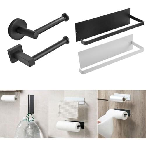 Toilet Roll Paper Holder Towel Stainless Steel Storage Rack Hanging Shelf for Kitchen Tissue Paper Holders Bathroom Accessories