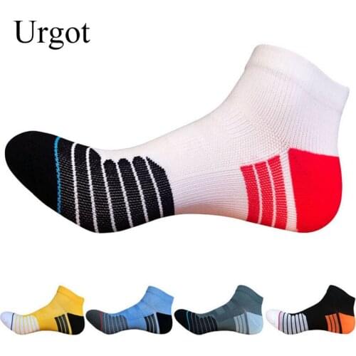Urgot 5 Pairs High Quality Men Short Socks Spring Autumn Thick Terry Basket Ankle Socks Towel Bottom Compression Ankle Socks Men