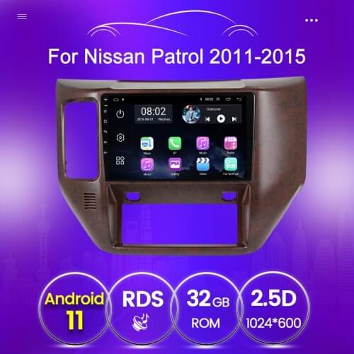 Newest Android 11 BT USB Car DVD Autoradio stereo For Nissan Patrol 2011 2012 2013 2014 2015 Multimedia swc mirror link 2+32GB