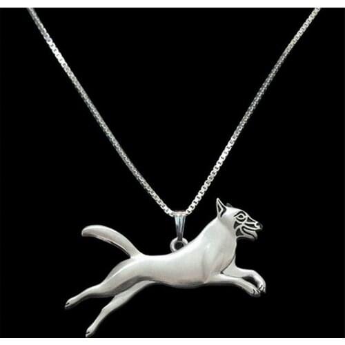 Hot Sale Metal Jewelry Pendant Necklaces Lovers' Leaping Belgian Malinois Necklaces Drop Shipping