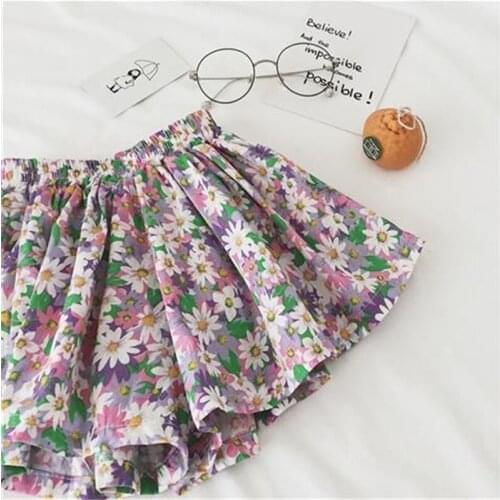 2-6Y Children Clothing New Summer Girls Skirts Kids Floral Print Short-Pants Clothes Cute Baby Toddle Tutu Vestidos Princess
