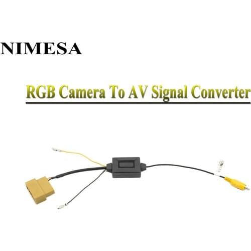NIMESA RGB To CVBS (RCA) AV Signal Converter Adapter For VW passat CC Tiguan Factory Original Rearview Backup Camera