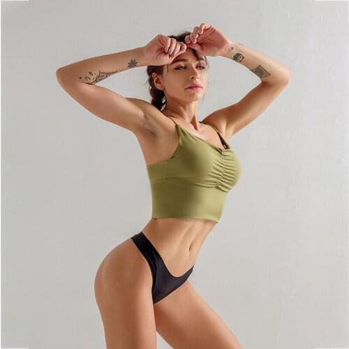 TaoBo Pink Shockproof Straps Gather Sports Yoga Underwear Running Fitness Bra Padded Sport Bra for Running Yoga Gym Seamless