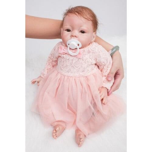 Npk collection bebes reborn de silicone girl body 50cm newborn baby cheaper price solid doll toys for girl reborn dolls