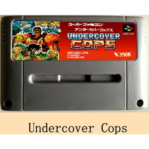 Undercover Cops 16 bit Big Gray Game Card For 46pin Game Player