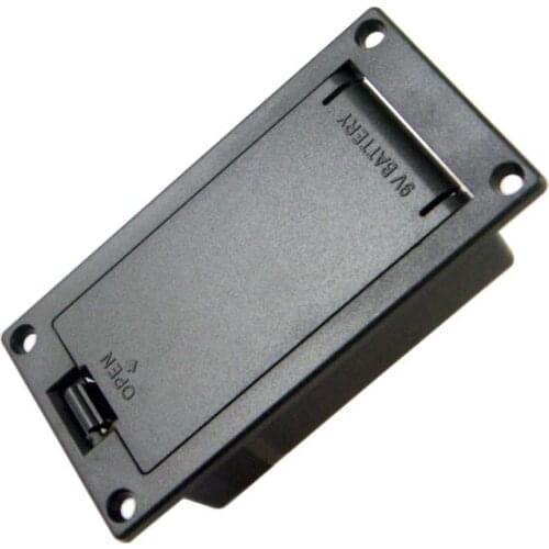 Tooyful 1 Black Guitar Bass Active Pickup Sound Battery Cover Holder 9V Compartment