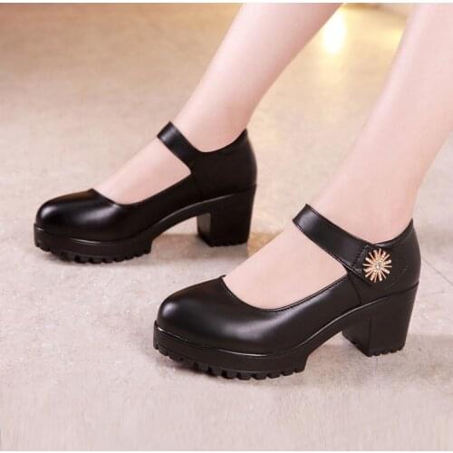 Block Heels Platform Shoes Women Wedding Shoes 2021 Spring Fall Silver White High Heels Pumps Ladies Office Party Shoes 41 42 43