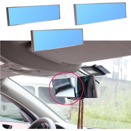 Universal Newest Car Interior Rear View Mirror Panoramic Clip-on Wide Angle Rearview Mirrors Wire Drawing Frame Styling W91F