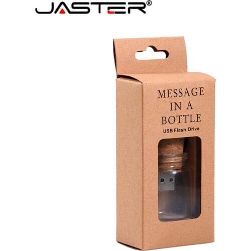 JASTER Stylish creative Drift bottle + cork USB flash drive USB2.0 4GB 8GB 16GB 32GB 64GB Photography Memory storage U disk