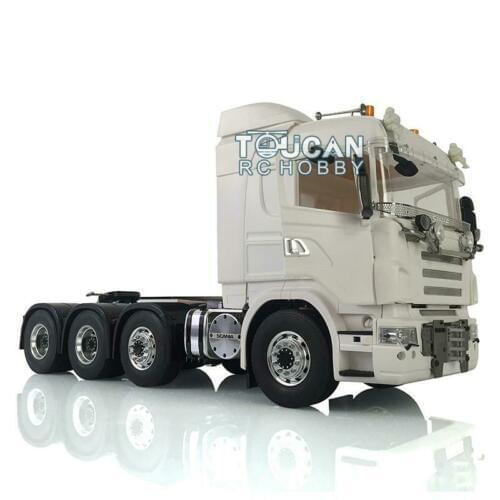 1/14 LESU Metal 6*6 Axles Chassis For Scania DIY Remote Control Tractor Truck With Hook Lights THZH0988