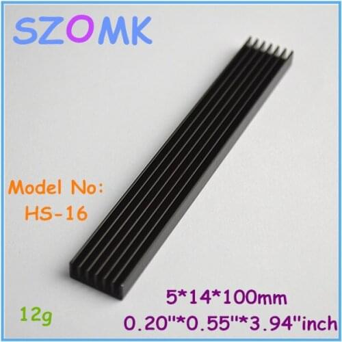 10 pcs widely used extruded aluminium heatsink 5*14*100mm good quality electronics heat sink instrument case