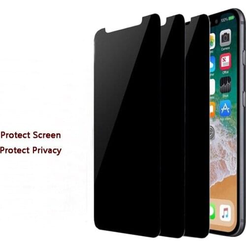 10pcs Privacy Protective Screen Protector for iPhone 11 Pro X XR XS XS Max 9H Anti-spy Tempered Glass for iPhone 6 6s 7 8 plus