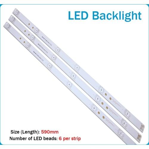 100%new 590mm LED backlight 6lamp for LG 32"TV 32MB25VQ 6916l-1974A 1975A 1981A lv320DUE 32LF5800 32LB5610 innotek drt 3.0 32