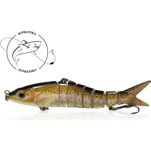 14cm/24.5g 8 Segments Wobbler Fishing Bait Hard Lure Anti-Corrosion Bionic Multi-Section Freshwater Plasticl Fishing Lure