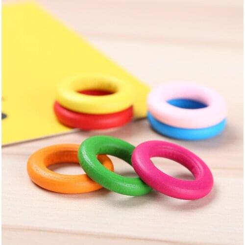 200pcs/lot Mixed color Wood pendant connectors Jewelry Making Findings Circle/Ring For DIY Jewelry fingdings Wood Craft MR 005