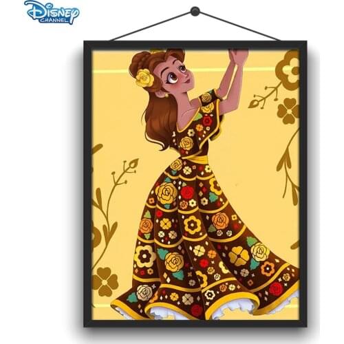 Disney 5D DIY Diamond Painting Princess Cute Wind Illustration Full Round Diamond Embroidery Set Handicraft Home Decoration