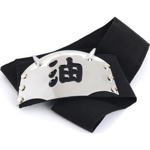 Anime Konoha Jiraiya Hokage Hatake Kakashi Cosplay Props Metal Headband Armband Wristband Headwear Accessories Toy