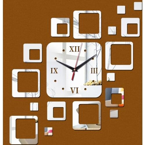 New arrival lovely art diyclock wall clock Living Room modern Acrylic clocks mirror watch safe novelty home decoration kid
