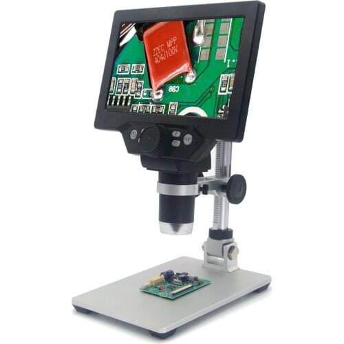 12MP 7 Inch Large Base LCD Display Electronic Digital Microscope 1-1200X Continuous Amplification Magnifier Handheld Endoscope