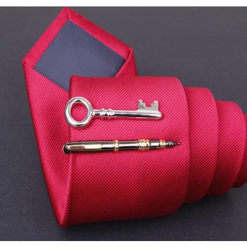 I-Remiel New Fashion Gold Copper Metal Tie Clips for Mens Dress Tie Accessories Mens Shirt Collar Pins Can Clip Stickpin