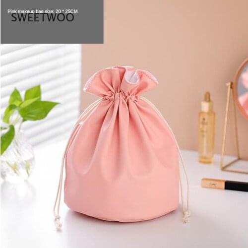 Lazy cosmetic bag large capacity female portable drawstring toiletry bag travel waterproof storage bag travel bag