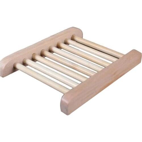 Multipurpose Grill Type Soap Holder Portable Quick Drain Wooden Soap Dish Bath