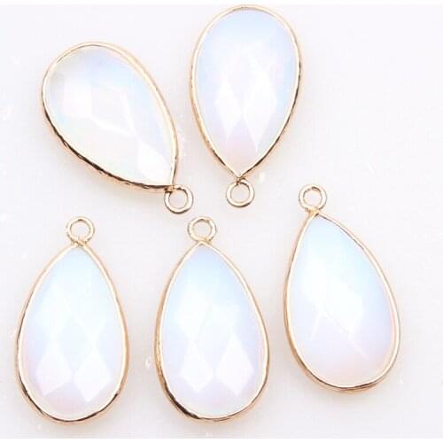 Natural stone fashion crystal pendant Beautiful opal water droplet transparent pendant DIY jewelry necklace bracelet jewelry