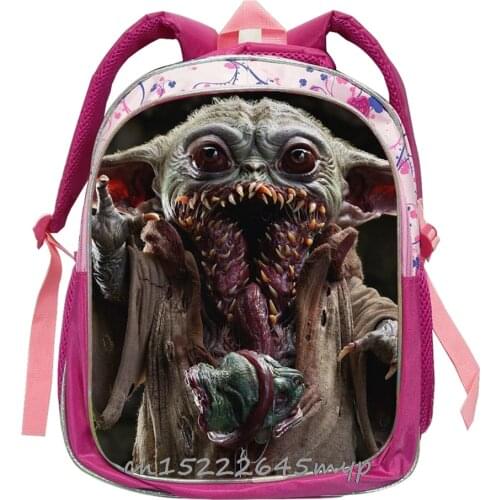 Fashion Backpack Mandalorian Baby Yoda Children Anime Rucksack Kids Cartoon Knapsack Baby Start School Gift