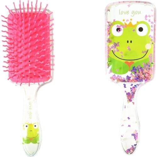 New Kids Comb, Anti-Static Massage Combs Hair Accessories Cute Cartoon Princess Hair Plastic Hot Brush For Baby Girls Children