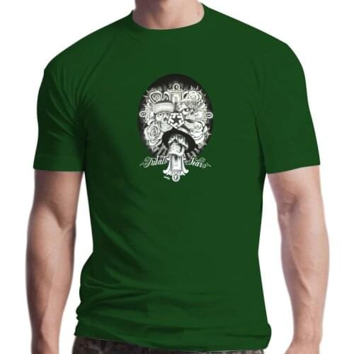 New Tribal Gear Mouse Lopez Skulls Cross Black Shirt 2021 Official Mens Streatwear