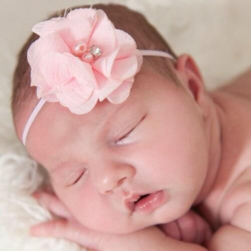 New Arrivals Baby Girls Children Kids infant Flower Chiffon Headbands Headdress Hair wear Cute Headwear Lovely Hair Accessories