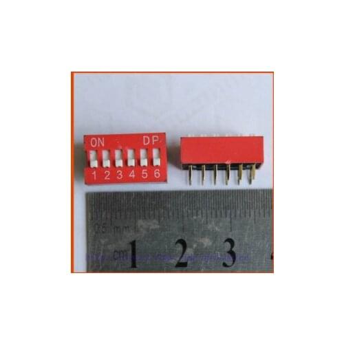 New 5 x 6 Positions DIP Switch Red 6P