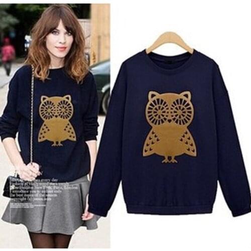 Wholesale Fashion Women Long Sleeve Women Pullovers Loose Warm Hoodie Solid Sweatshirt moleton feminino autumn styleDL1229