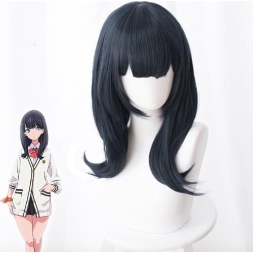 Anime SSSS.Gridman Cosplay Wigs Rikka Takarada Women Heat Resistant Synthetic Hair Halloween Christmas Cosplay Wigs