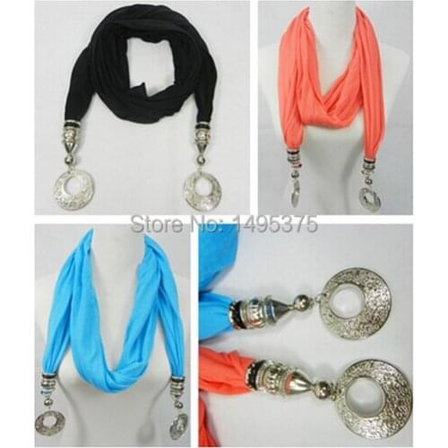 120pcs/lot Pendant Scarf Jewelry New style Turquiose Charms Scarves with Cotton earing style