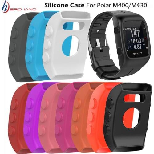 Smart Watch Soft Silicone Case for POLAR M400 Colorful Durable Protective Shell Perfect fit for Polar M430 Wristband Cover