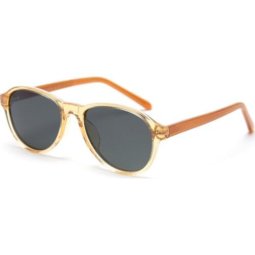 Veshion Brown Yellow Polarized Sunglasses for Women Uv400 Driving Male Retro Sun Glasses for Men 2021 Acetate Korean Style