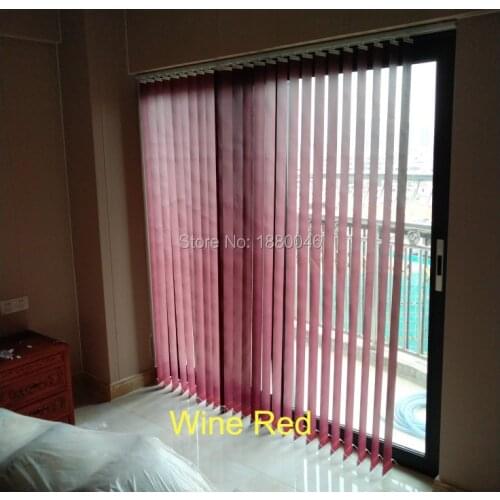 High-Grade vertical blinds Shading Blinds Wine Red color persianas verticales Decorative screen for Living room/bedroom/office