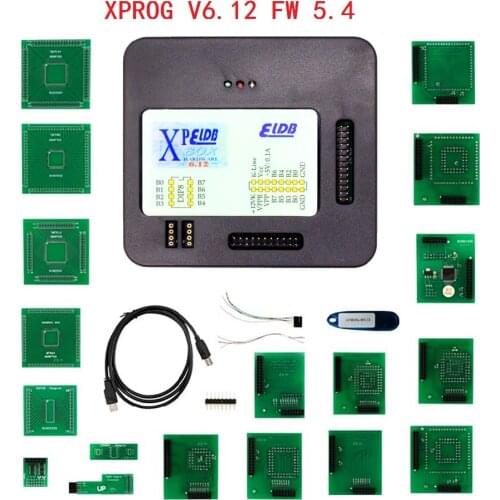 XPROG-M 6.12 X Prog M Metal Box V5.84 Auto ECU Chip Tuning Programmer Xprog-M v6.12 Full Adpater